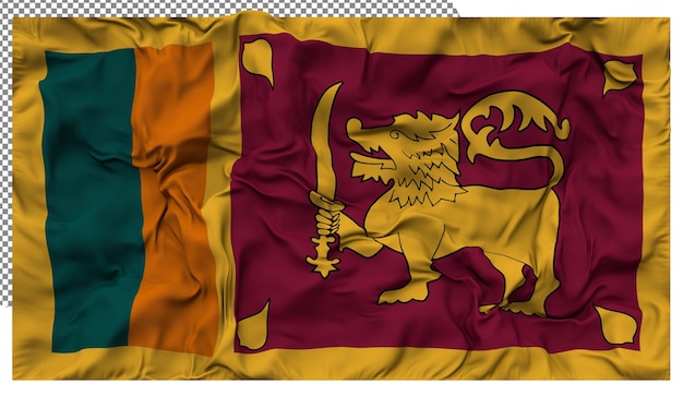 Sri Lanka Flag Waving Cloth Bump Texture Background 3D Rendering