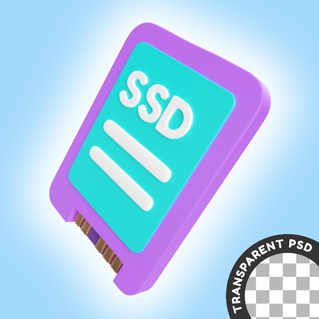 SSD 3D Illustration Icon