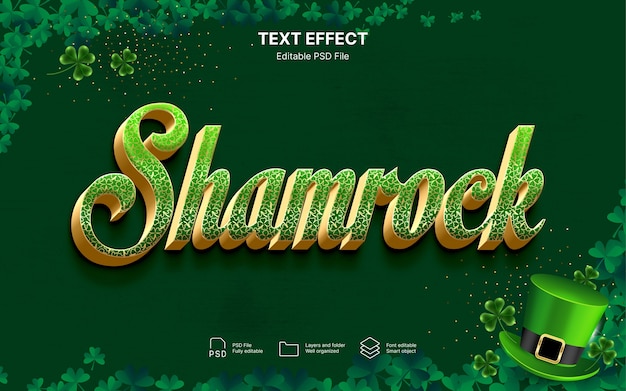 St patricks day text effect