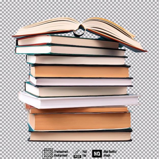 Stack of Books 1 on transparent background