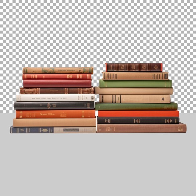 Stack Books on Transparent Background