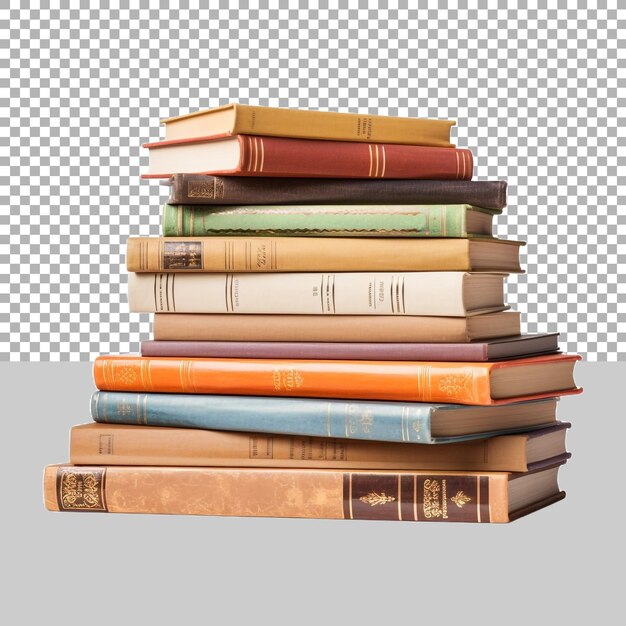 Stack Books on Transparent Background