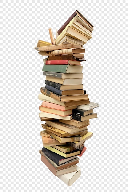 a stack of books with a spiral on the top