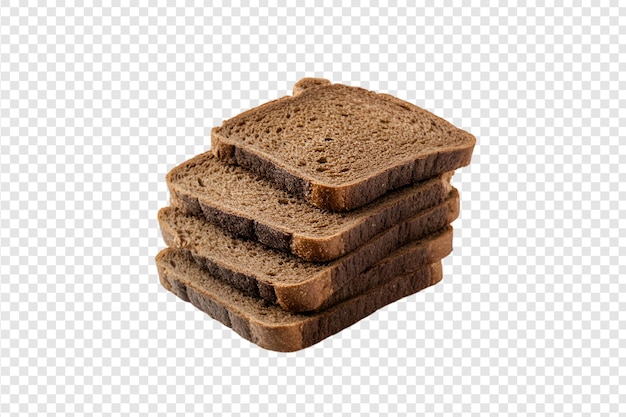 A stack of bread on a transparent background