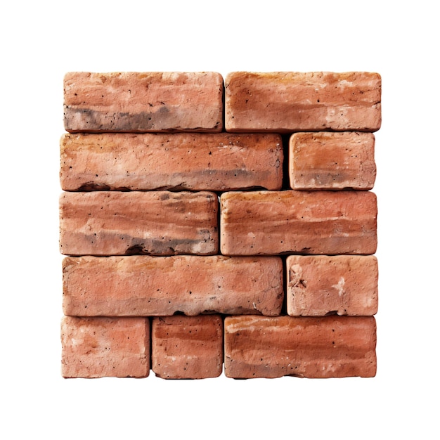 PSD a stack of bricks on a white background