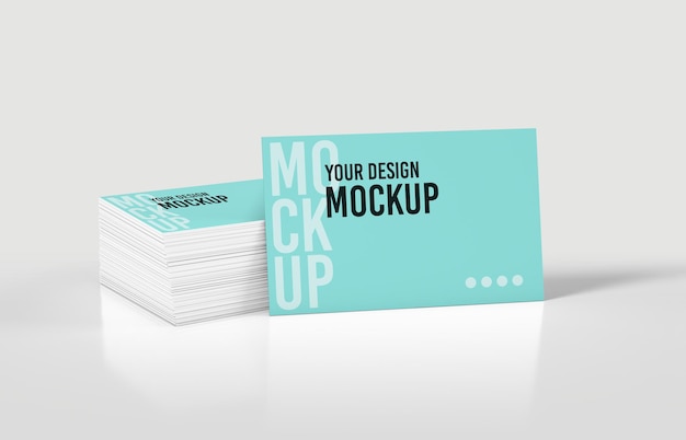 Stack business cards mockup