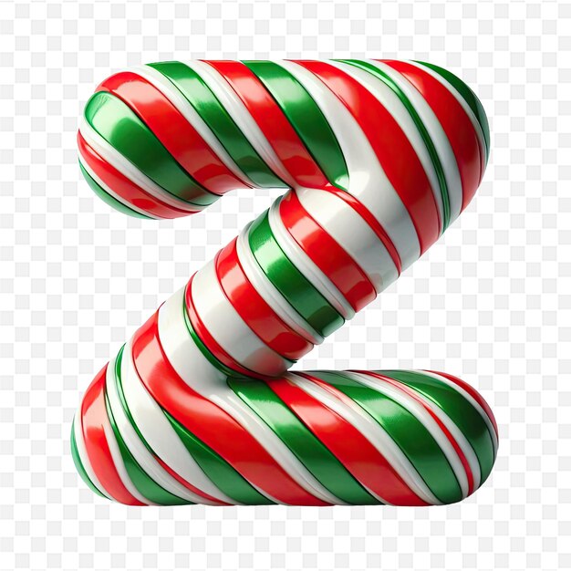 a stack of candy canes with the number one on a transparent background