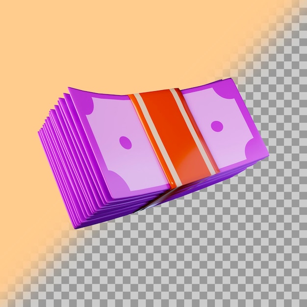 A stack of Cash Money icon 3D