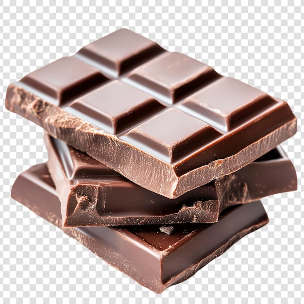 PSD a stack of chocolate bars on a transparent background