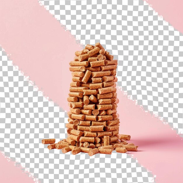 PSD a stack of chocolate cookies that are on a pink background