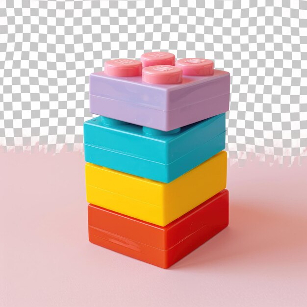 PSD a stack of colorful blocks with one that says  game  on top