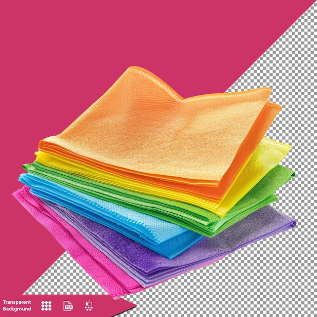 a stack of colorful papers with a pink background with a white square on the bottom