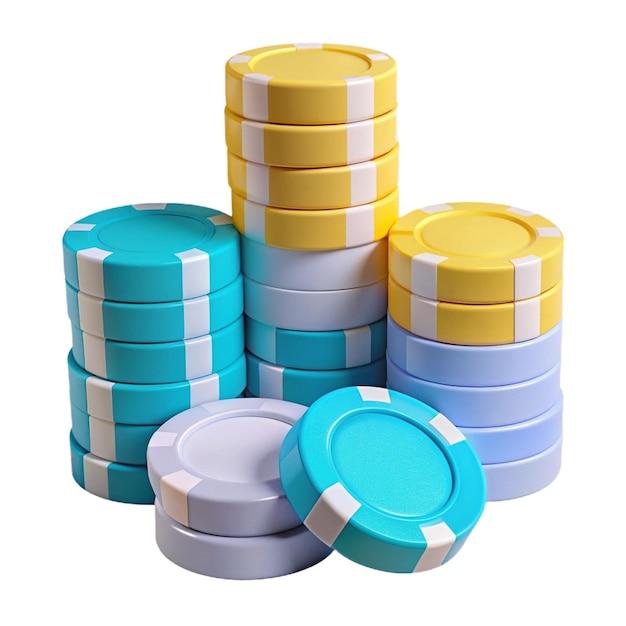 PSD a stack of colorful plastic containers with a yellow lid