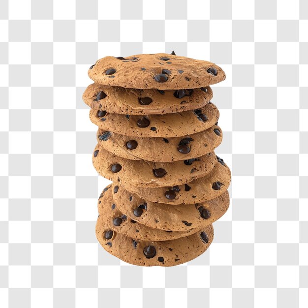 stack of cookies on white background render ultra