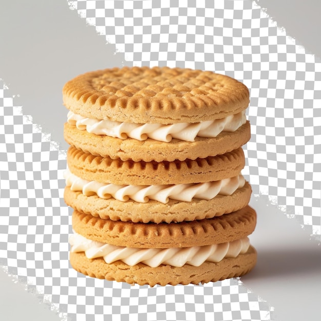 PSD a stack of cookies with a pyramid shaped top that says  oatmeal