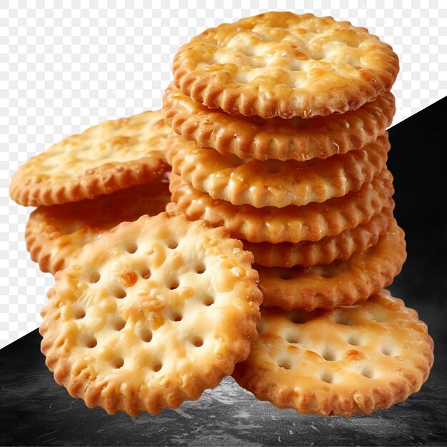 PSD a stack of crackers with a square shape that says quot o quot on the bottom