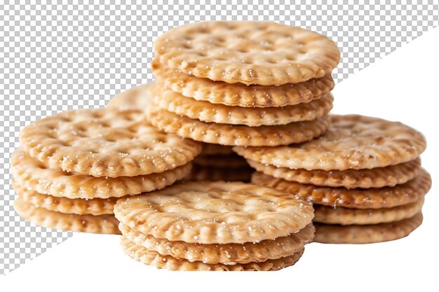 a stack of crackers with a square shape of the word peanut butter on the bottom