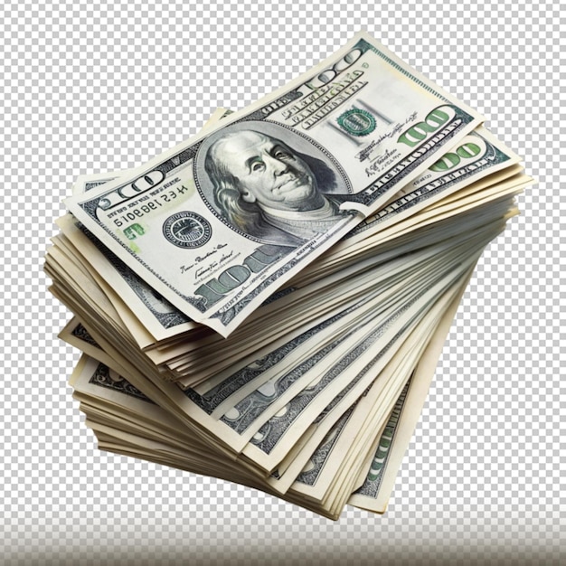 a stack of dollar bills with a picture of a dollar bill