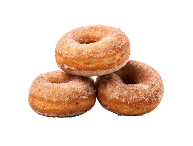 a stack of donuts with sugar on top