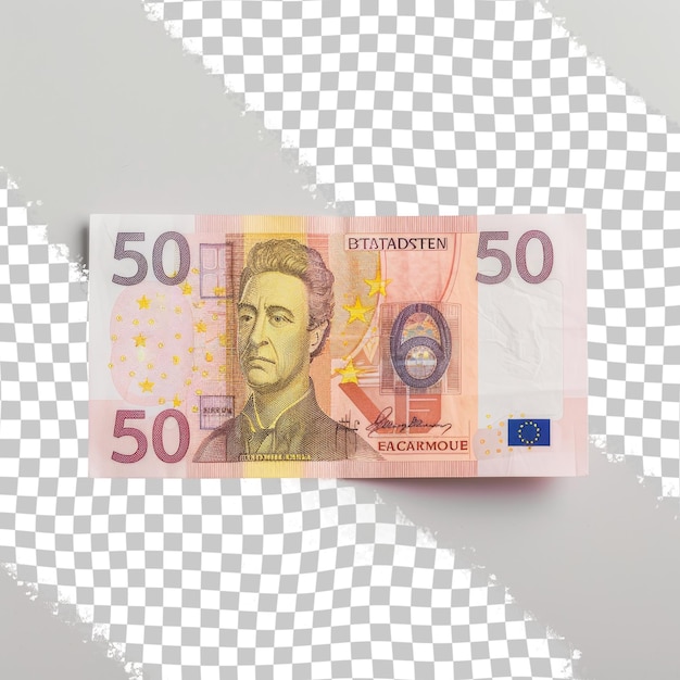 PSD a stack of euro banknotes with a face on it