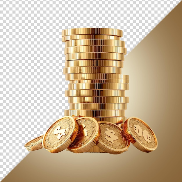 stack of gold coins png