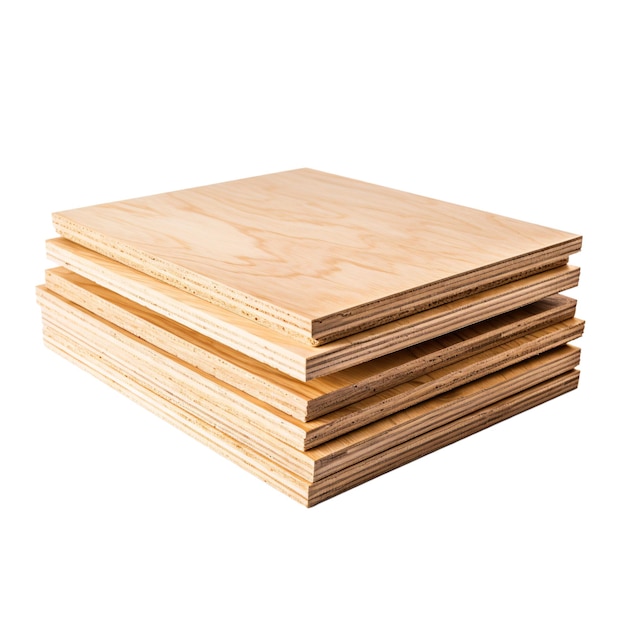 a stack of plywood on a white background