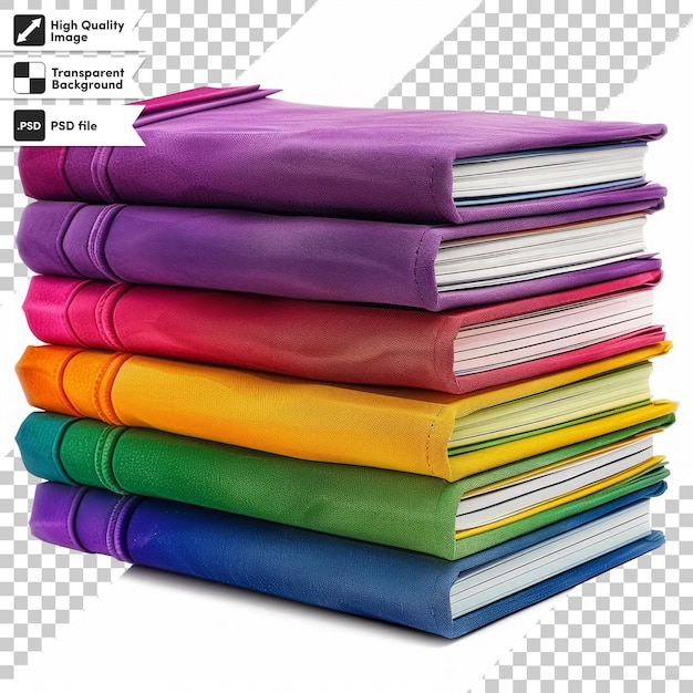 a stack of rainbow colored books with a rainbow colored cover