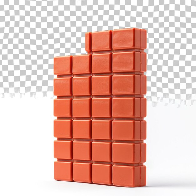 a stack of red bricks with one that says  cube  on it