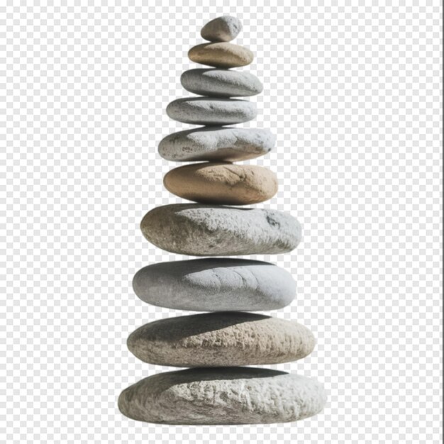 a stack of rocks with a circle on it