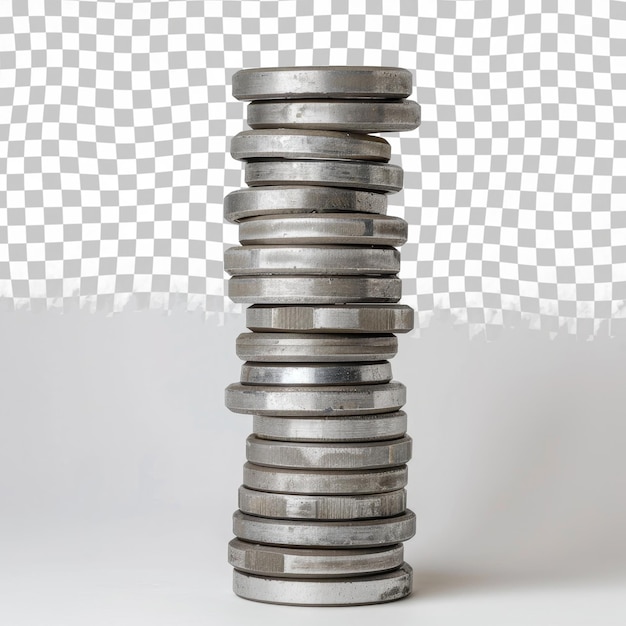 PSD a stack of silver coins with the numbers 10 and 10 on them