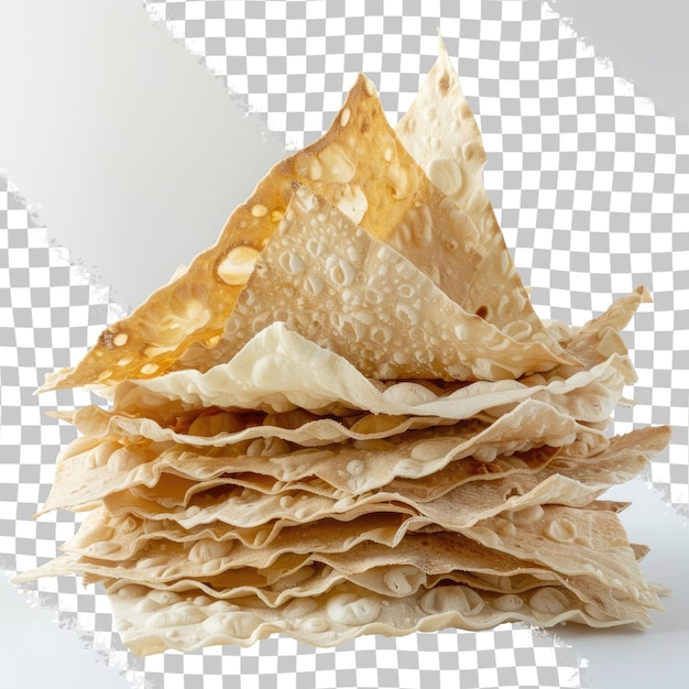 PSD a stack of tortillas that are on a transparent background