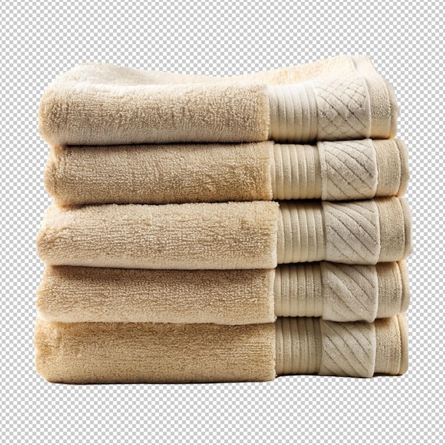 stack of towel on transparent background