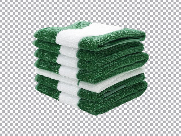 PSD a stack of towels isolated on transparent background