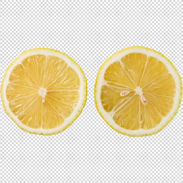 PSD stacked sliced fresh lemon with transparent background psd