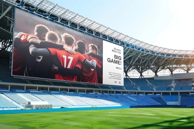 PSD stadium billboard sports event mockup