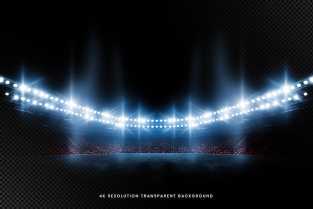 PSD stadium overhead light on transparent background