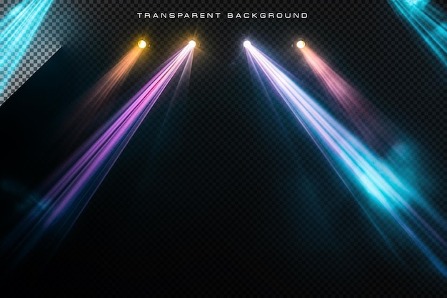 Stage lighting on transparent background