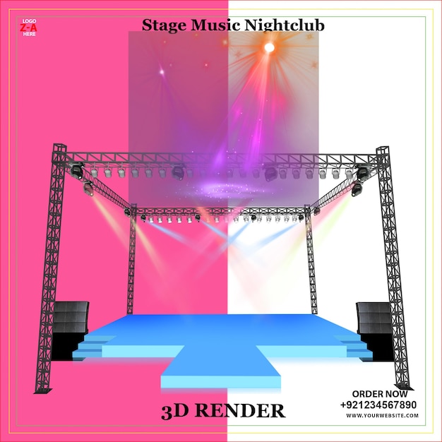 PSD stage music nightclub