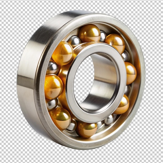 PSD stainless ball bearing on transparent background