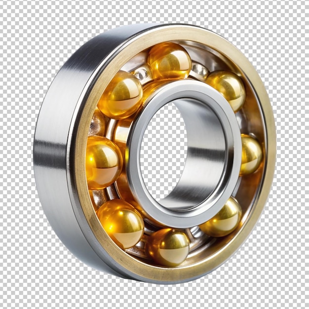 PSD stainless ball bearing on transparent background