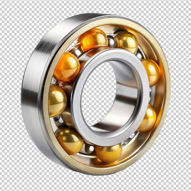 stainless ball bearing on transparent background