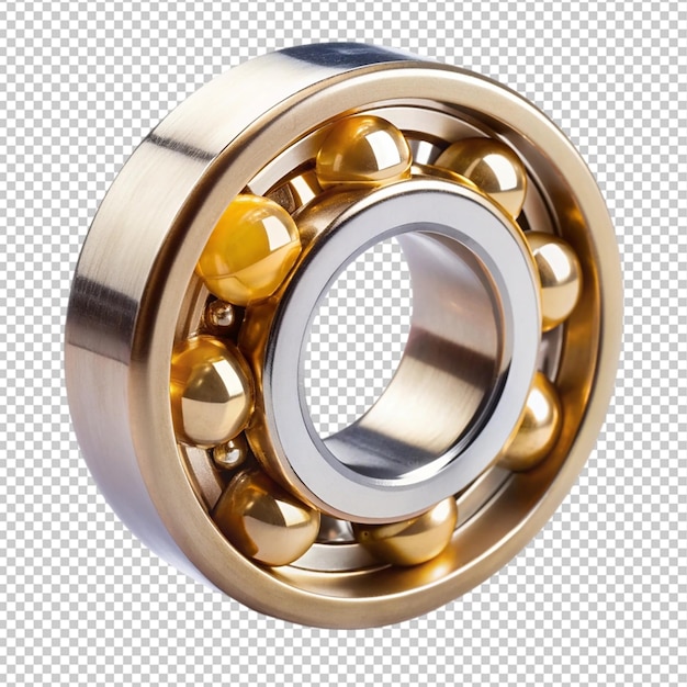 PSD stainless ball bearing on transparent background