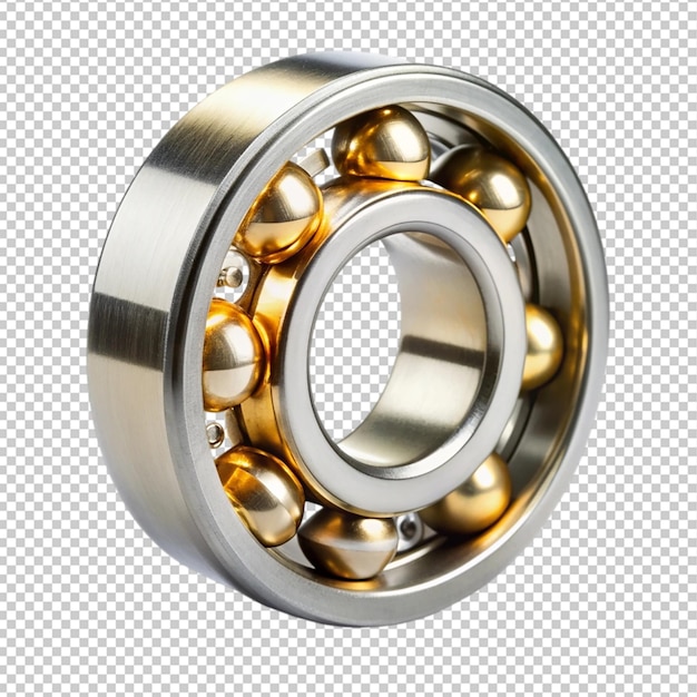 PSD stainless ball bearing on transparent background