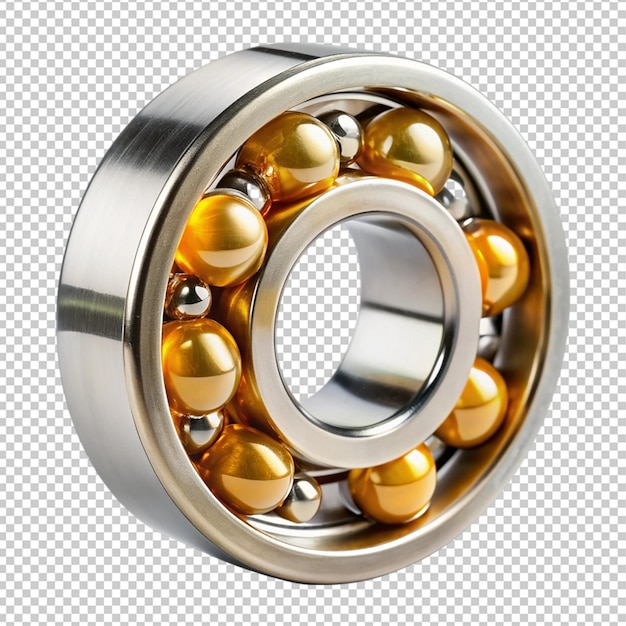 stainless ball bearing on transparent background