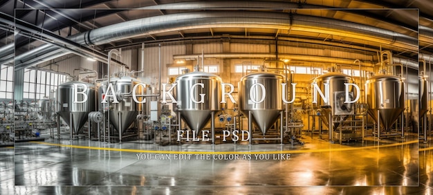 Stainless Steel Brewing Tanks in Industrial Setting