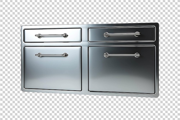 Stainless Steel Cabinets isolated on transparent background