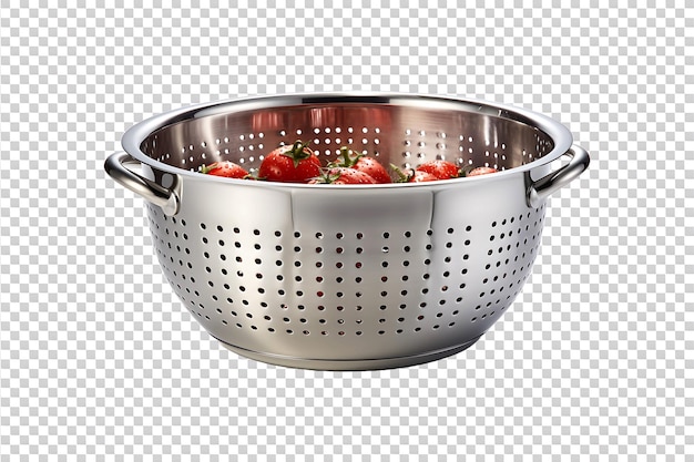 Stainless Steel Kitchen Basket isolated on transparent background