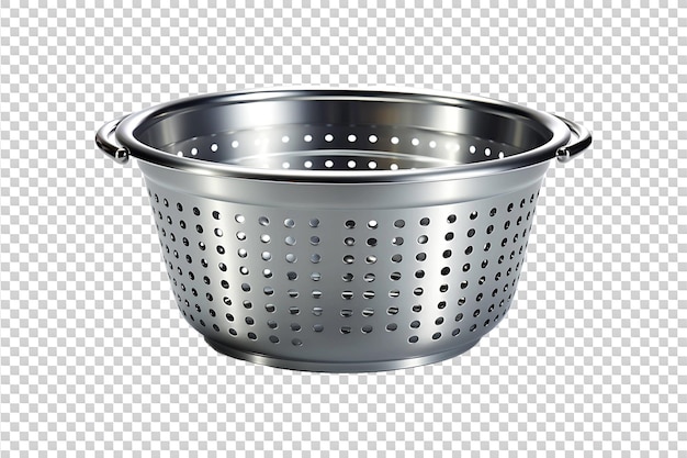 Stainless Steel Kitchen Basket isolated on transparent background