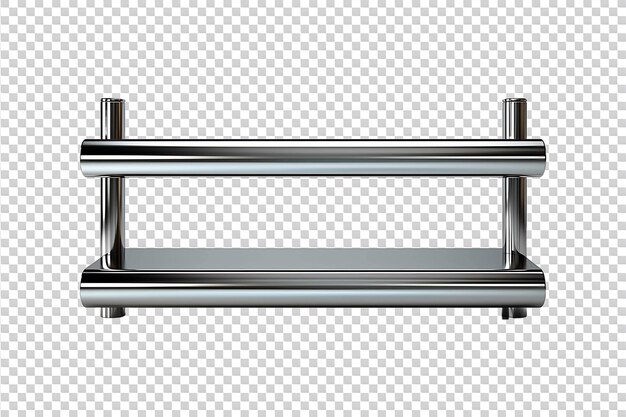 PSD stainless steel kitchen racks isolated on transparent background