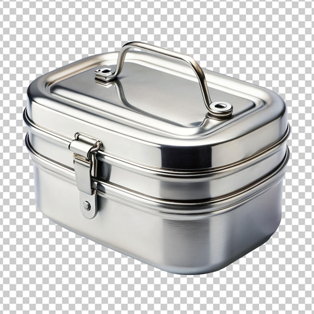 PSD stainless steel lunch box transparent background